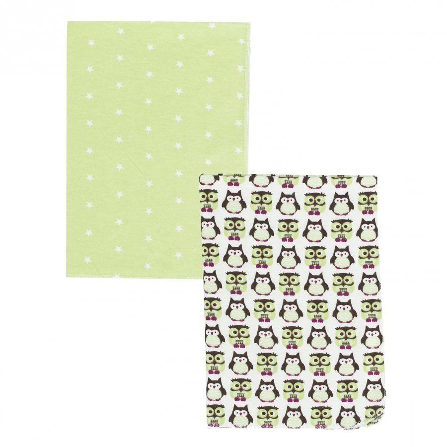 Kids Concept Flannel Blanket Pumpkin 2-Pack Green Huopa