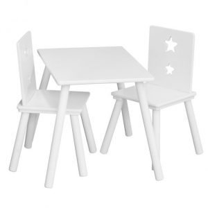 Kids Concept Pöytä ja 2 tuolia Valkoinen Paketti