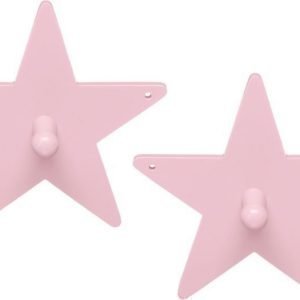 Kids Concept Star Seinäkoukku 2 kpl Vaaleanpunainen Paketti