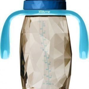 Kidsme Diamond Wide Neck Tuttipullo kädensijalla 300 ml Aquamarine