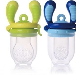 Kidsme Food Feeder 4 + 6 kuukautta 2 kpl Aquamarine/lime