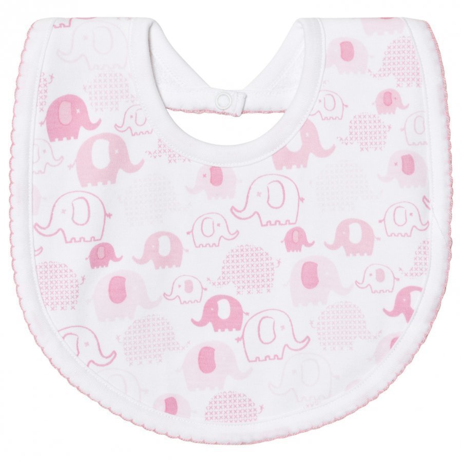 Kissy Kissy Pink Elephant Print Bib Ruokalappu