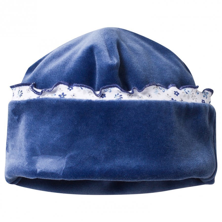 Kissy Kissy Velour Hat Petit Fleur Blue Pipo