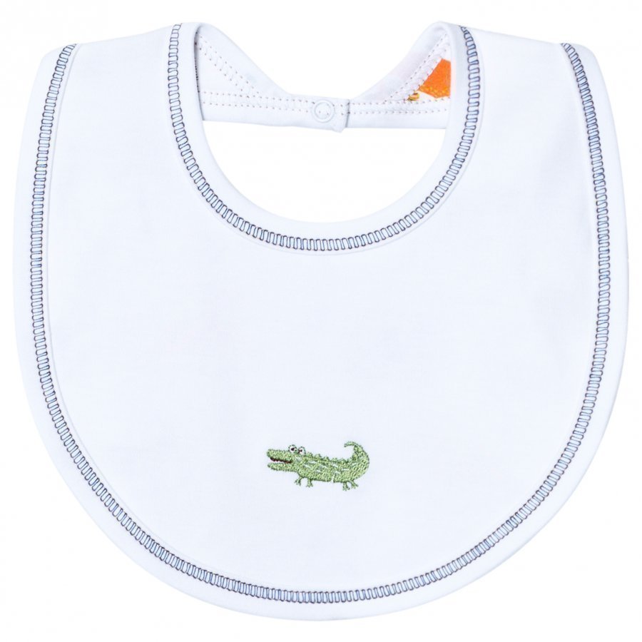 Kissy Kissy White Jungle Print Reversible Bib Ruokalappu