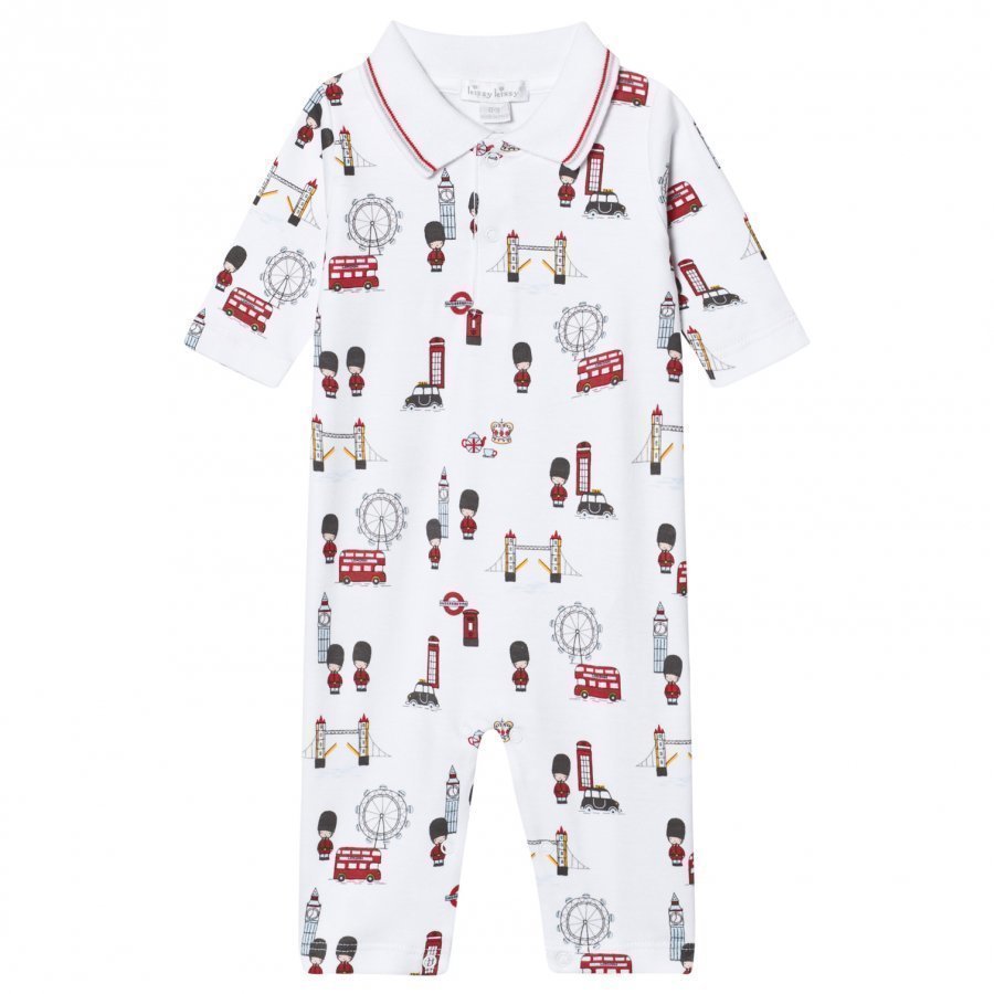 Kissy Kissy White London Landmarks Baby One-Piece With Collar Body