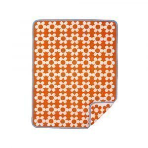 Klippan Yllefabrik Flower Power Puuvillaviltti Oranssi 70x90 Cm