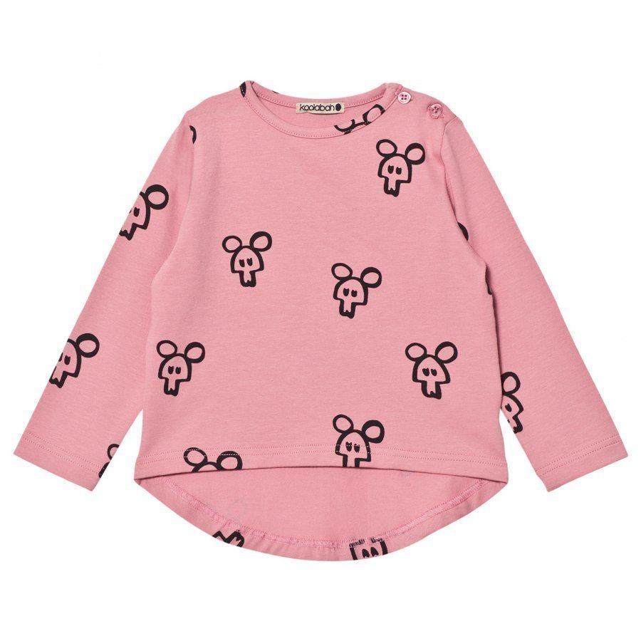 Koolabah Pink Mouse In Da House Long Sleeve Tee Pitkähihainen T-Paita