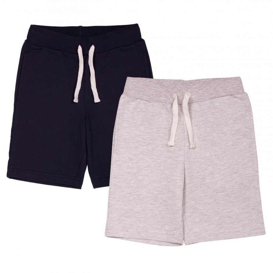 Kuling Basic Mjukisshorts 2-Pack Navy/Grå Melange Verryttelyhousut