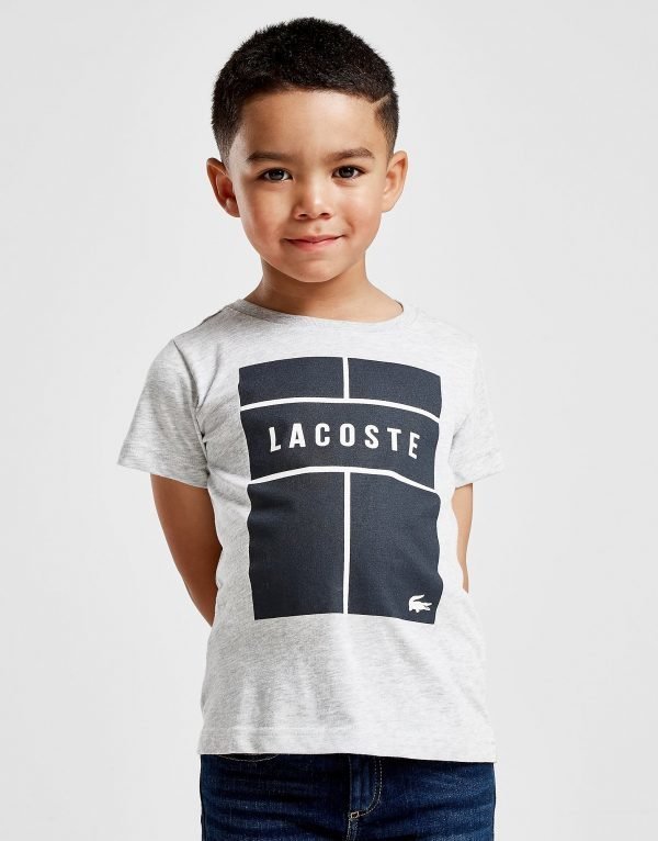 Lacoste Box Logo T-Shirt Harmaa