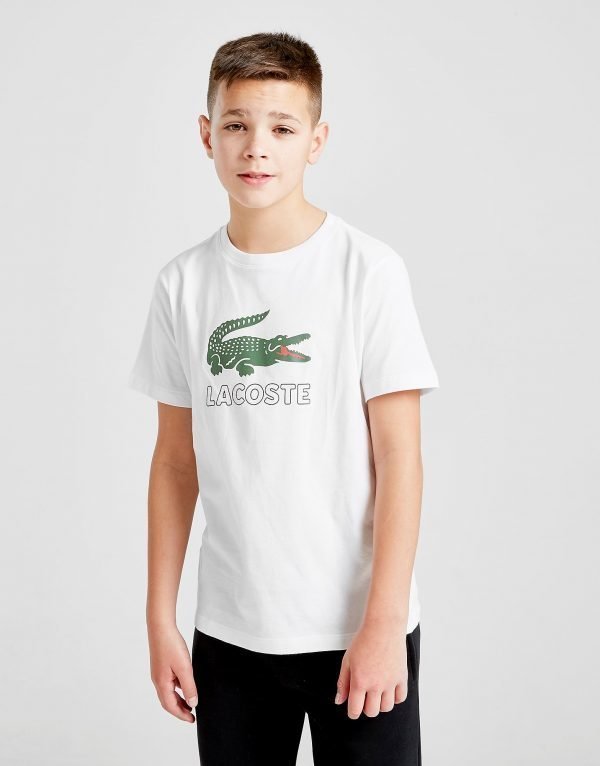 Lacoste Croc T-Paita Valkoinen