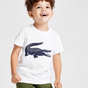 Lacoste Logo Croc T-Shirt Valkoinen