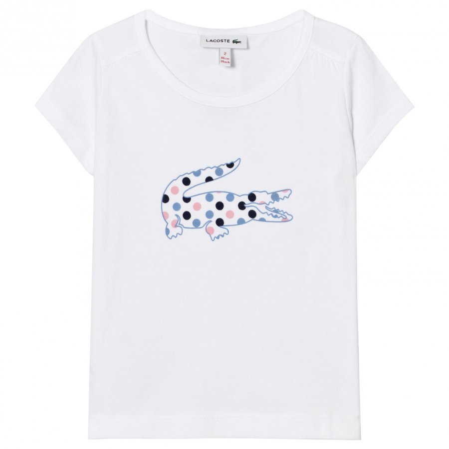 Lacoste Polka Dot Crocodile Jersey Tee T-Paita