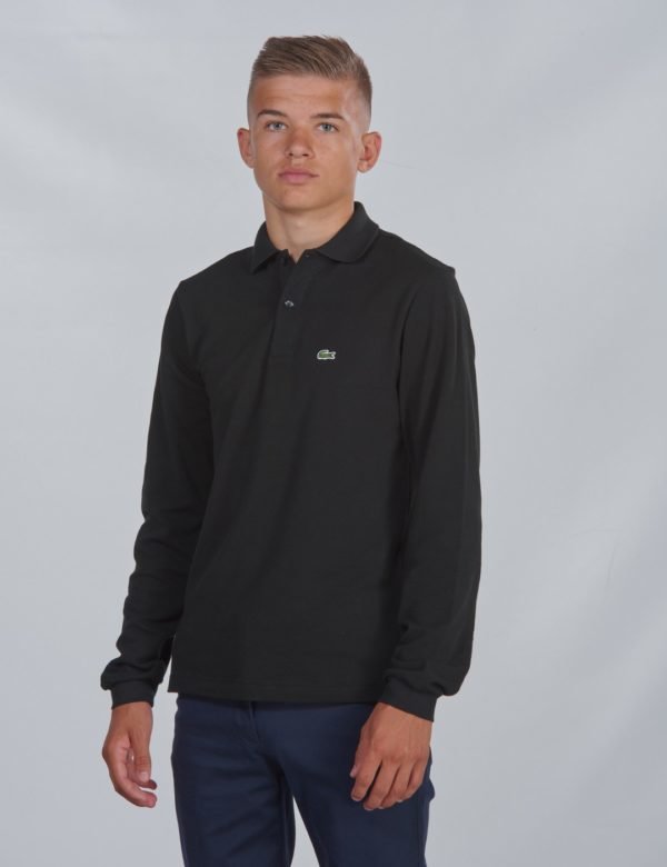 Lacoste Polo Piké Longsleeve Pikee Musta