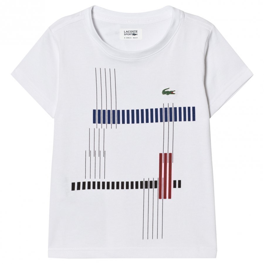 Lacoste Printed Ultradry Tee White T-Paita