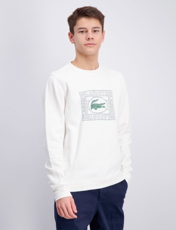 Lacoste Sweatshirt Neule Valkoinen