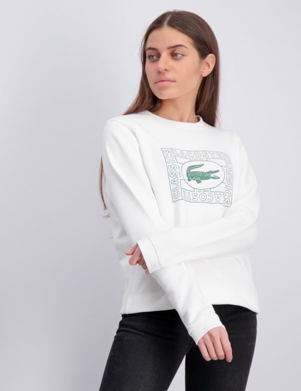 Lacoste Sweatshirt Neule Valkoinen