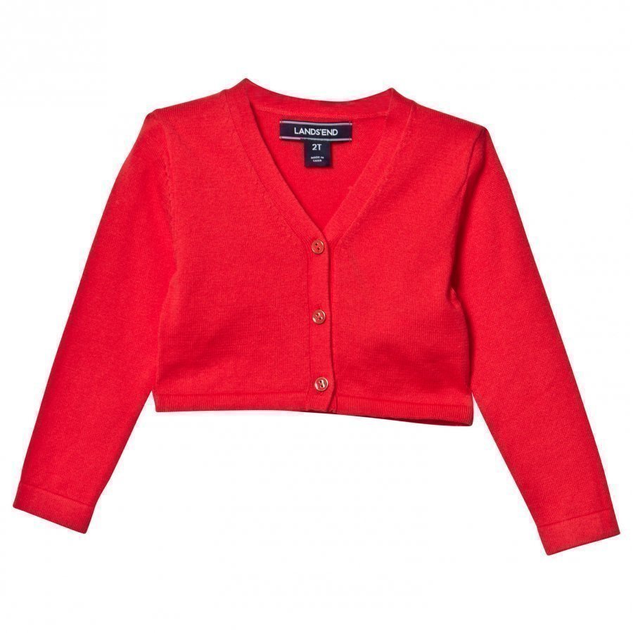 Lands End Red Sophie Cardigan Neuletakki