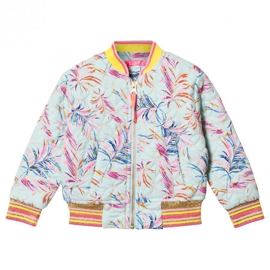 Le Big Aqua Palm Print Eliora Bomber Jacket Bomber Takki