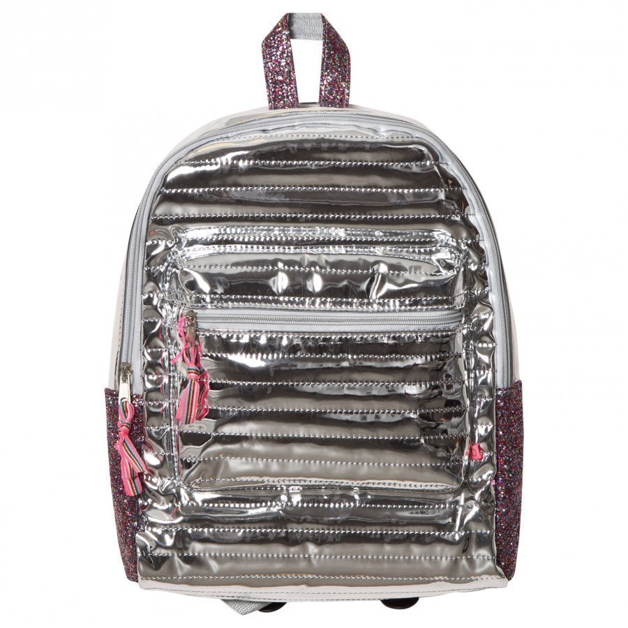 Le Big Metallic Backpack Silver Reppu