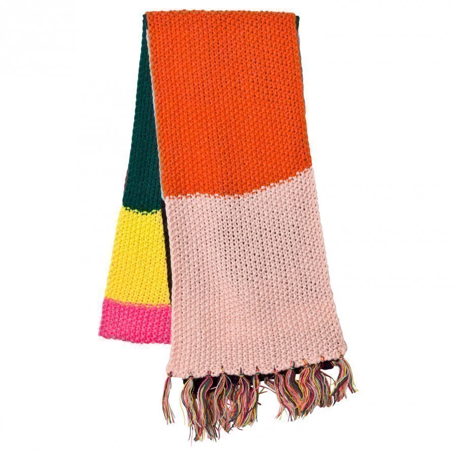 Le Big Multi Stripe Knitted Scarf Villahuivi