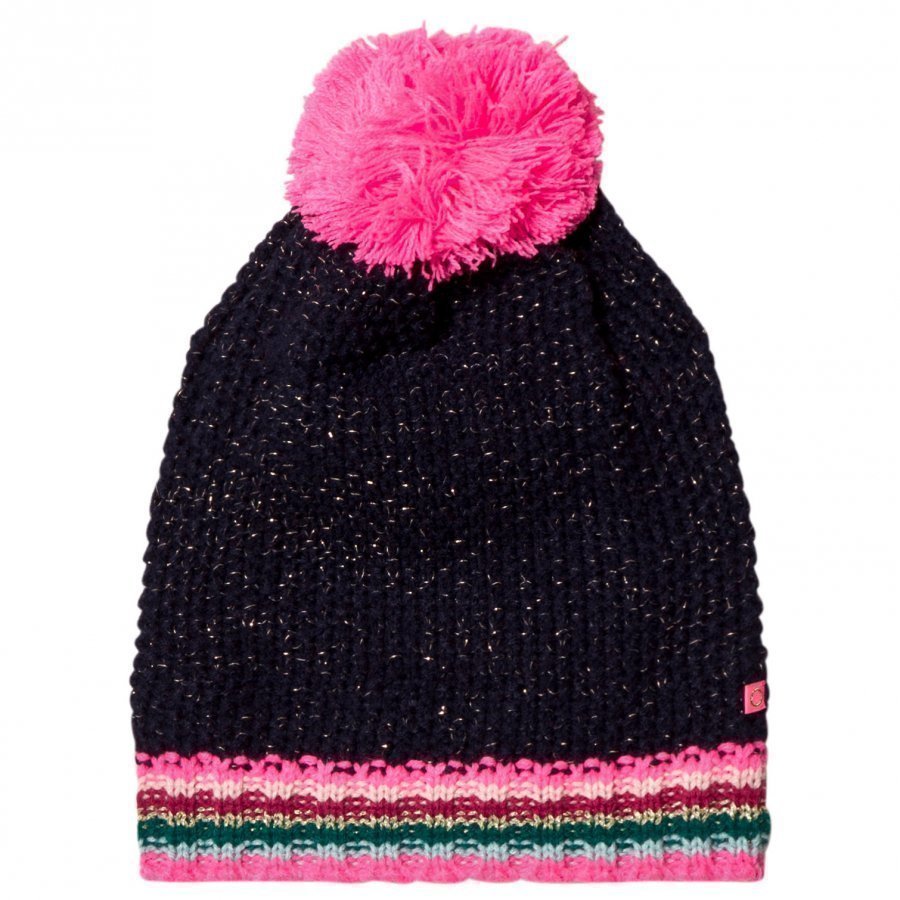 Le Big Navy Stripe Knitted Bobble Hat Pipo