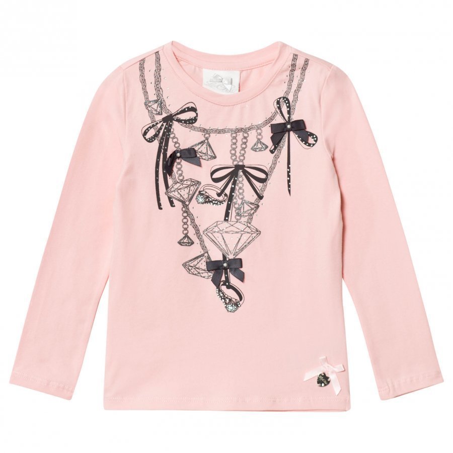 Le Chic Pink Diamond Chain Tee T-Paita