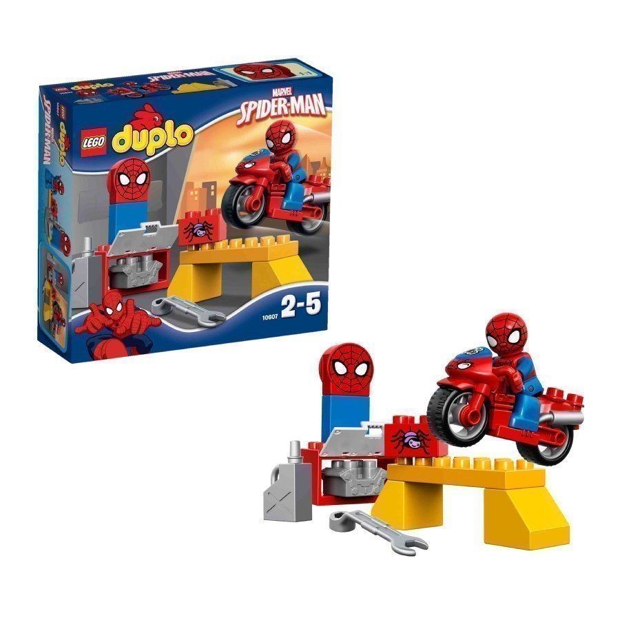 Lego Duplo Spiderman Spider Manin Seittimoottoripyörän Paja 10607
