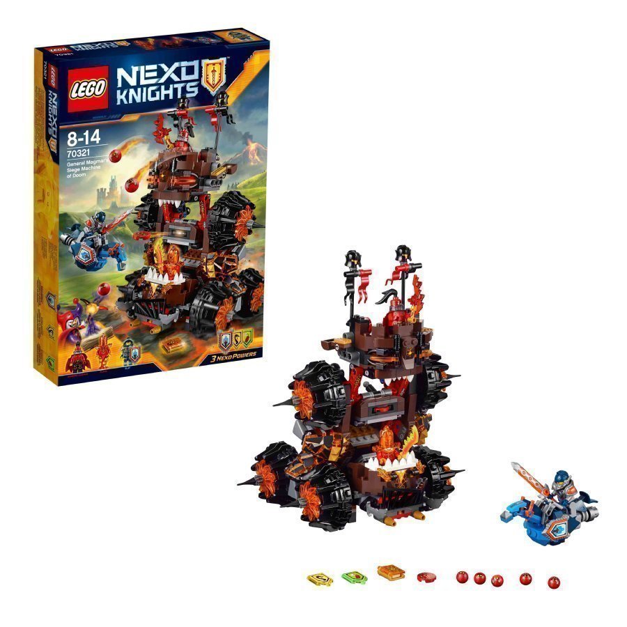 Lego Nexo Knights Kenraali Magmarin Tuhon Piirrityskone 70321