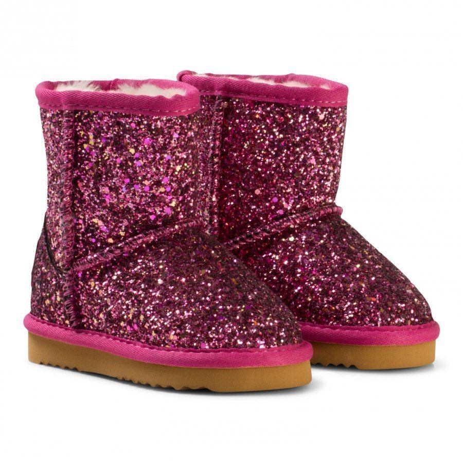 Lelli Kelly Pink Diamante Fuchsia Sandra Shearling Ankle Boots Nilkkurit