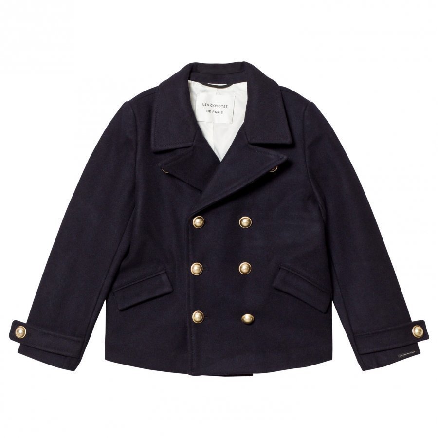 Les Coyotes De Paris Charlotte Caban Coat Navy Puvuntakki