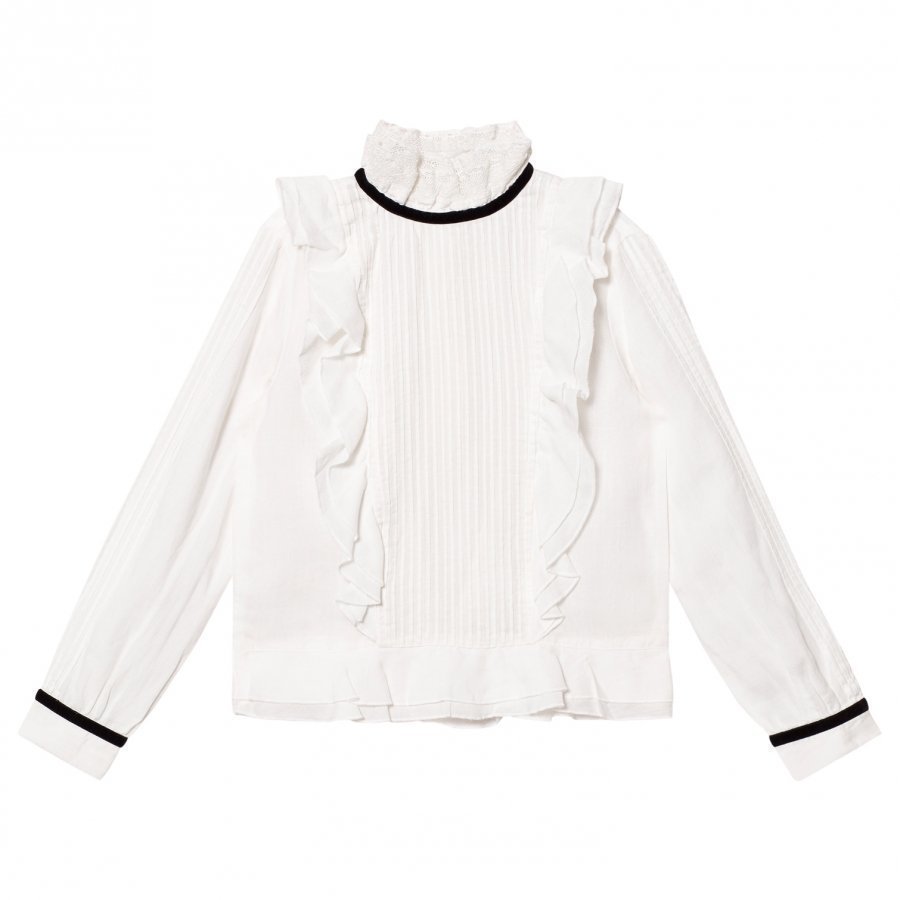 Les Coyotes De Paris Leva Ruffled Blouse Off-White Pusero