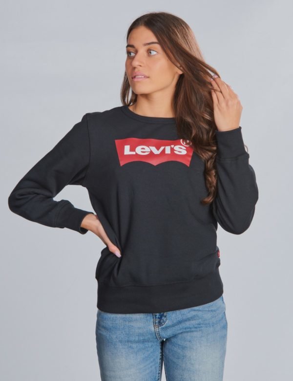 Levis Batwing Crewnec Neule Musta