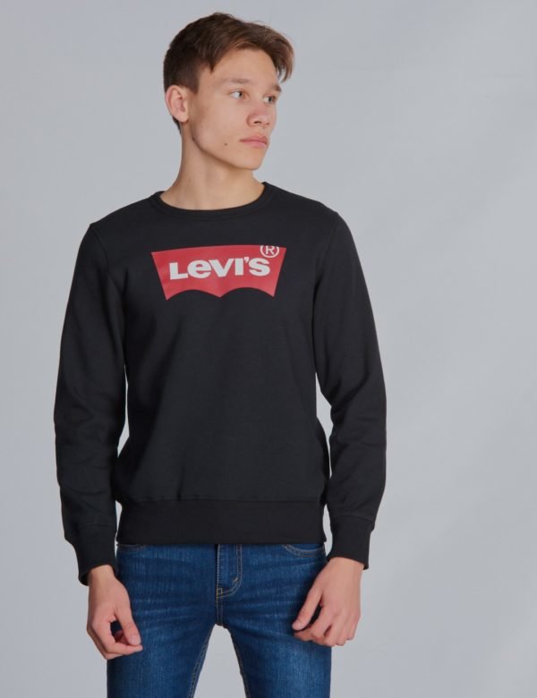 Levis Batwing Crewnec Neule Musta