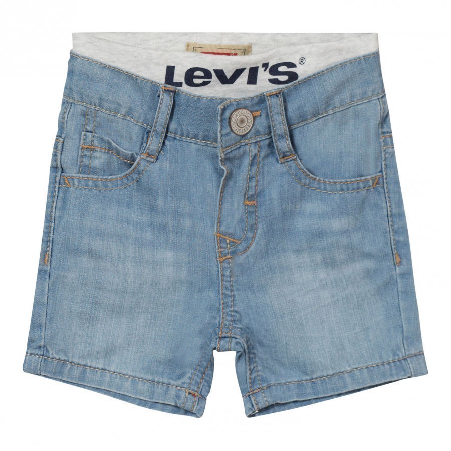 Levis Kids Light Wash Pull Up Shorts Farkkushortsit