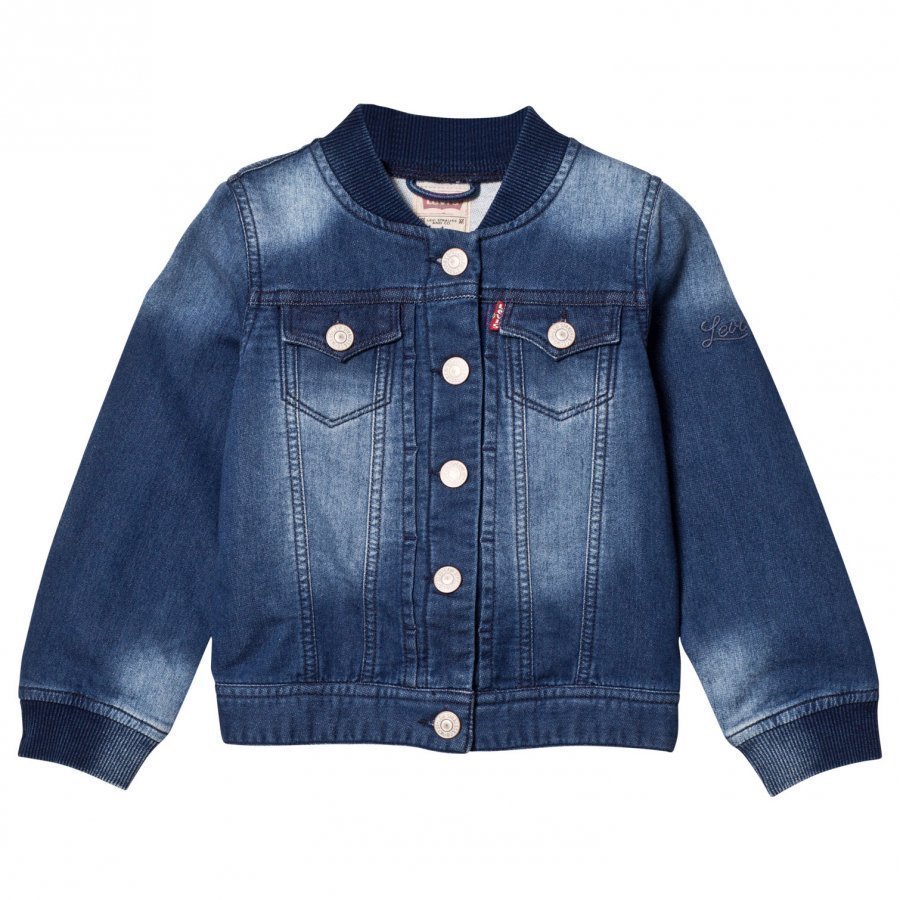 Levis Kids Mid Wash Blue Denim Jacket Farkkutakki