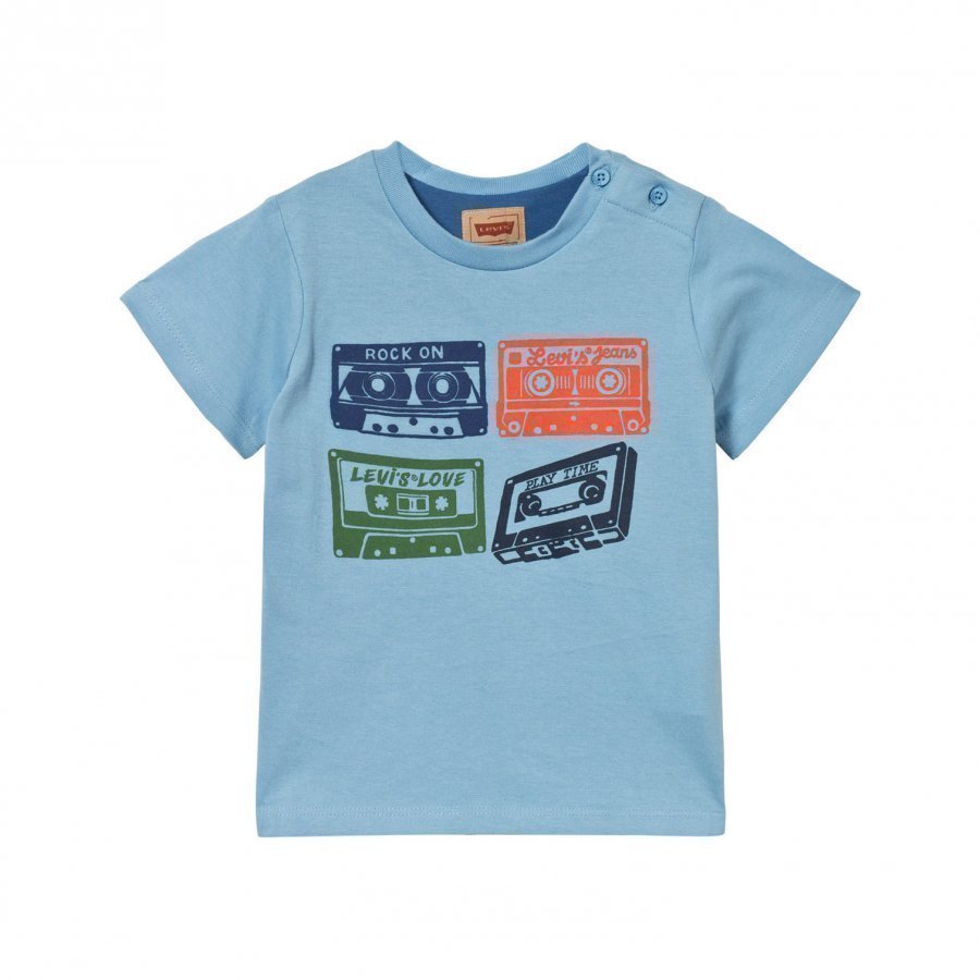 Levis Kids Pale Blue Cassette Print Tee T-Paita