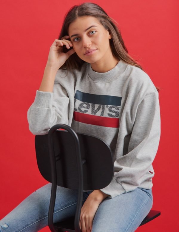 Levis Oversized Crew Neule Harmaa