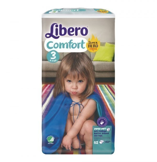 Libero Comfort 3 5-9 Kg Teippivaippa 62 Kpl