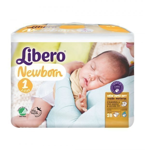 Libero Newborn 1 2-5 Kg Teippivaippa 28 Kpl