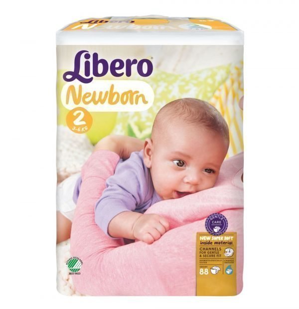 Libero Newborn 2 3-6 Kg Teippivaippa 88 Kpl