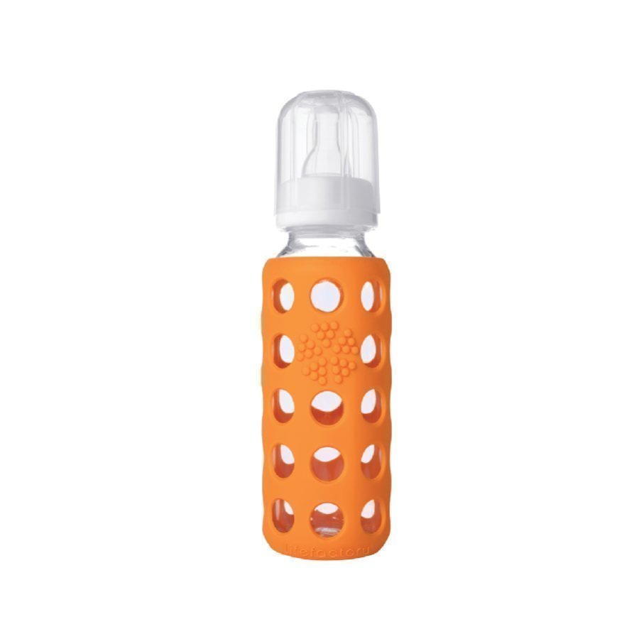 Lifefactory Lasinen Tuttipullo 250 Ml Pullotutti Koko 2 Orange