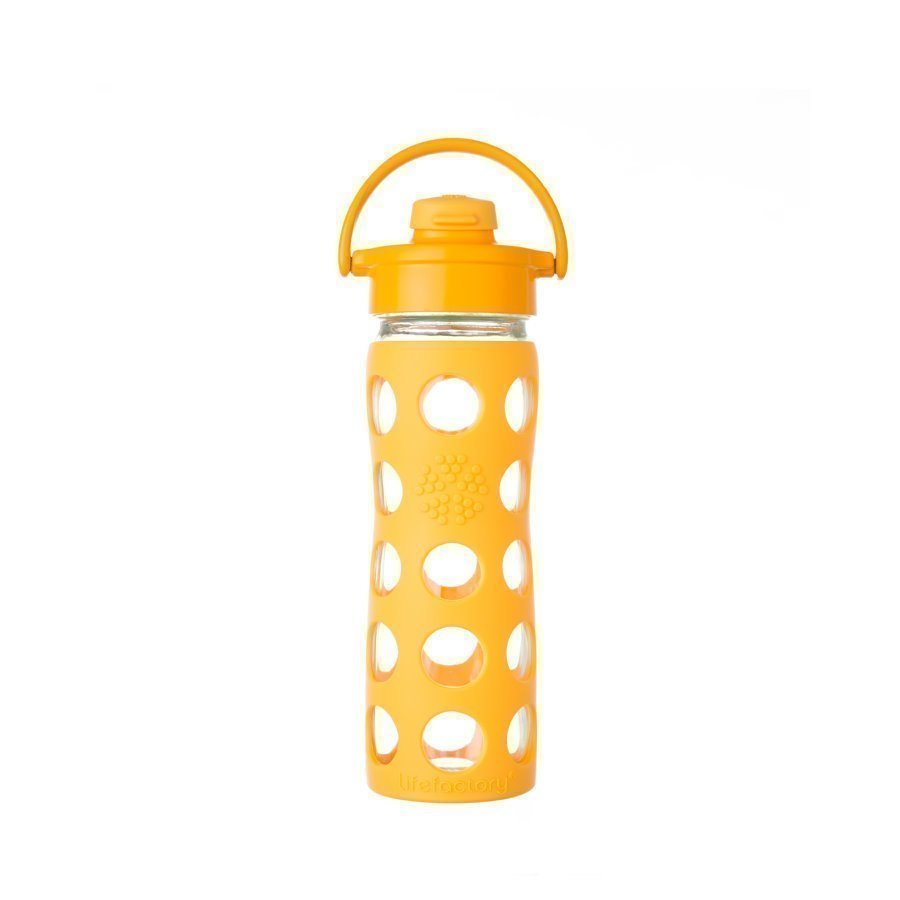 Lifefactory Trinkflasche Flip Top Cap 475 Ml Collegiate Yellow