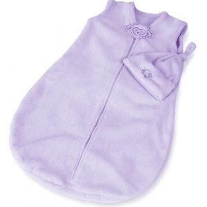 Lila hihaton BeddieBye Zip-Up unipussi ja myssy