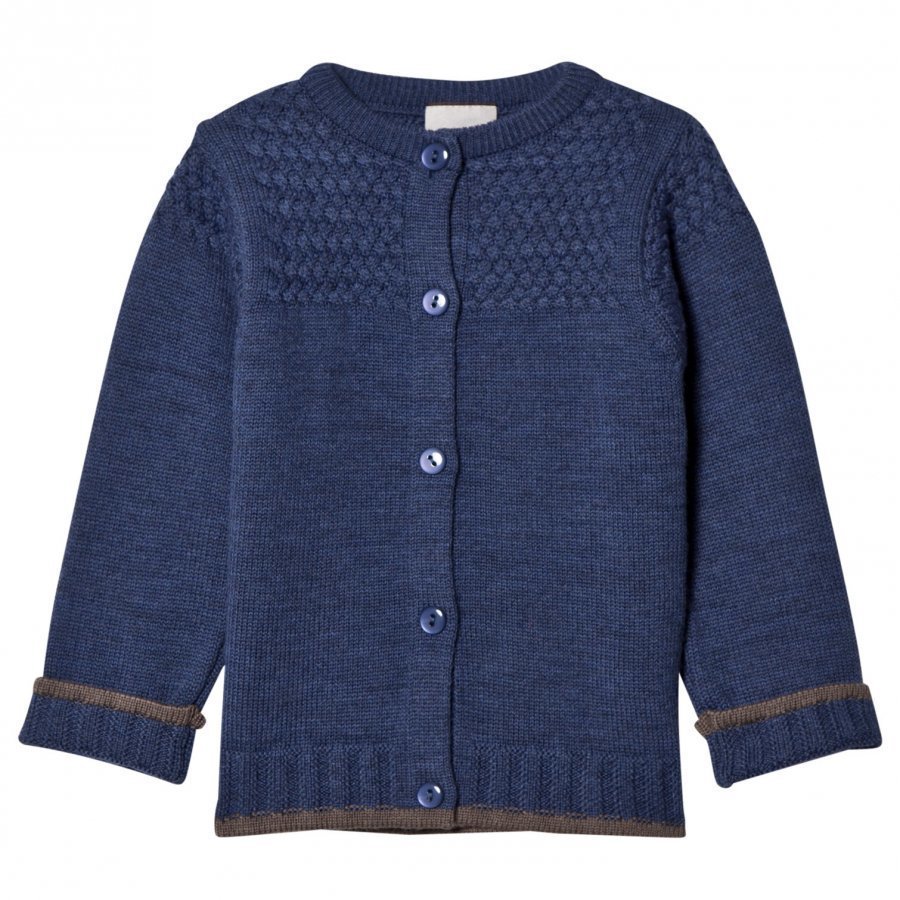 Lillelam Basic Cardigan Blue Neuletakki