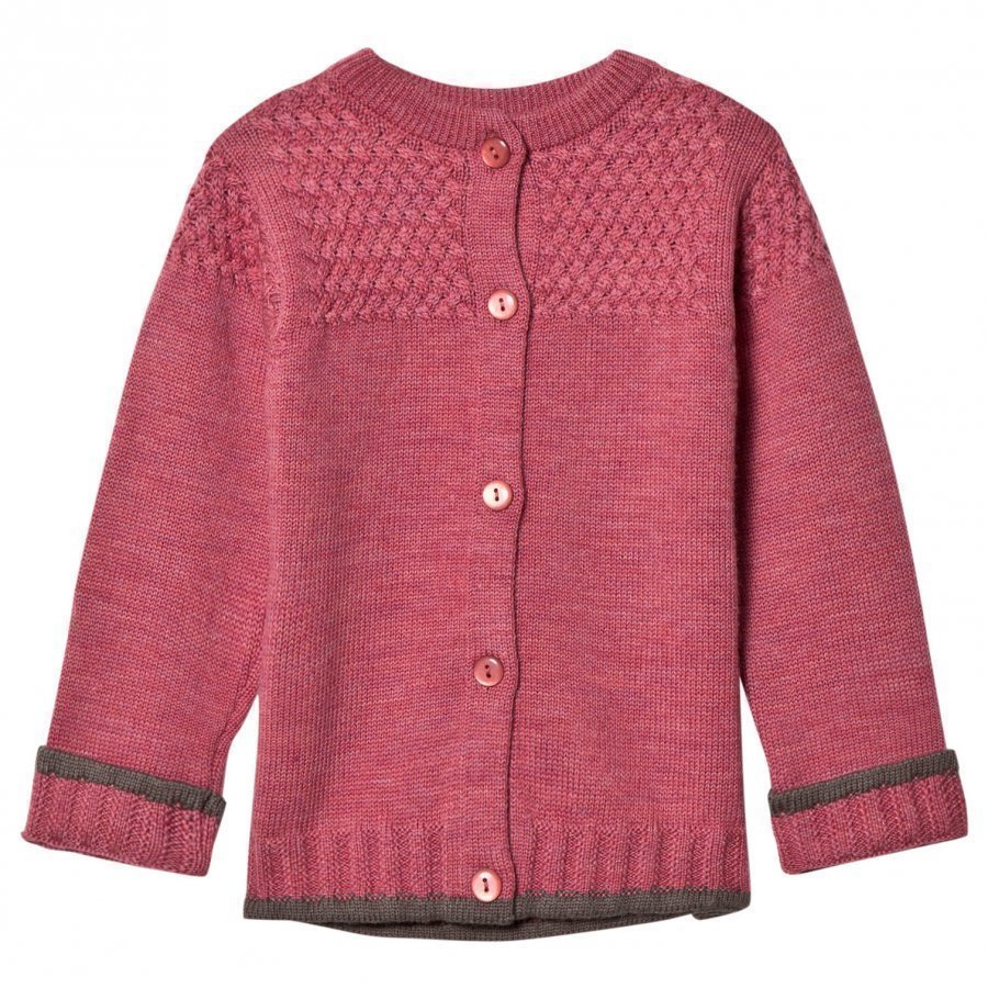 Lillelam Basic Cardigan Pink Neuletakki