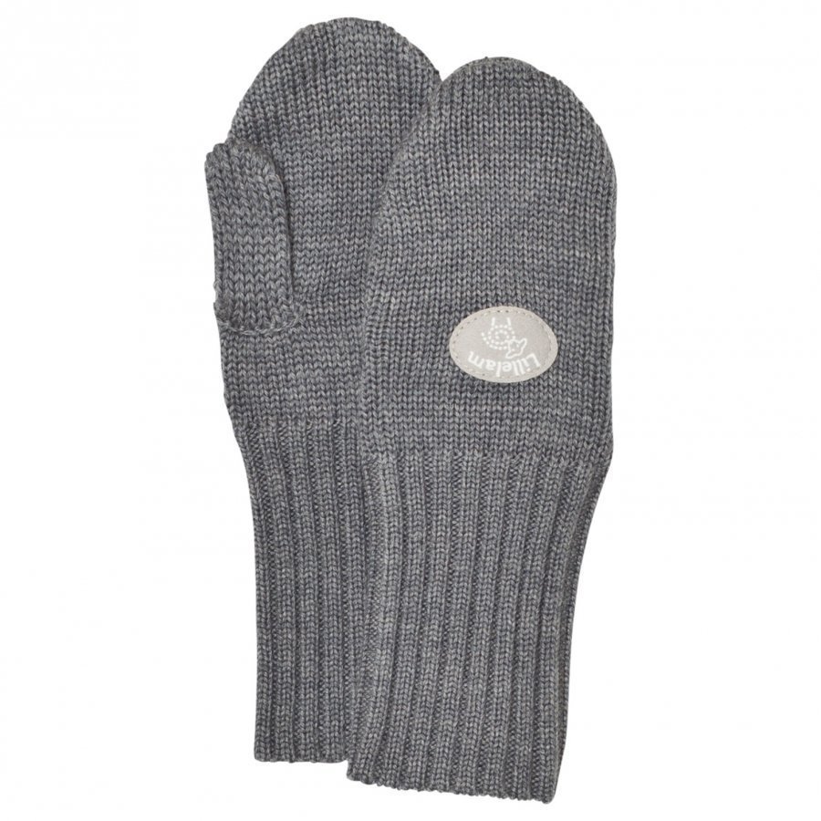 Lillelam Basic Wool Mittens Grey Villalapaset