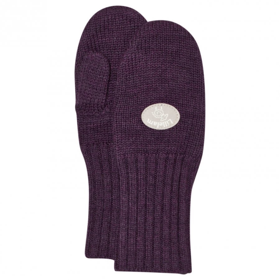 Lillelam Basic Wool Mittens Purple Villalapaset