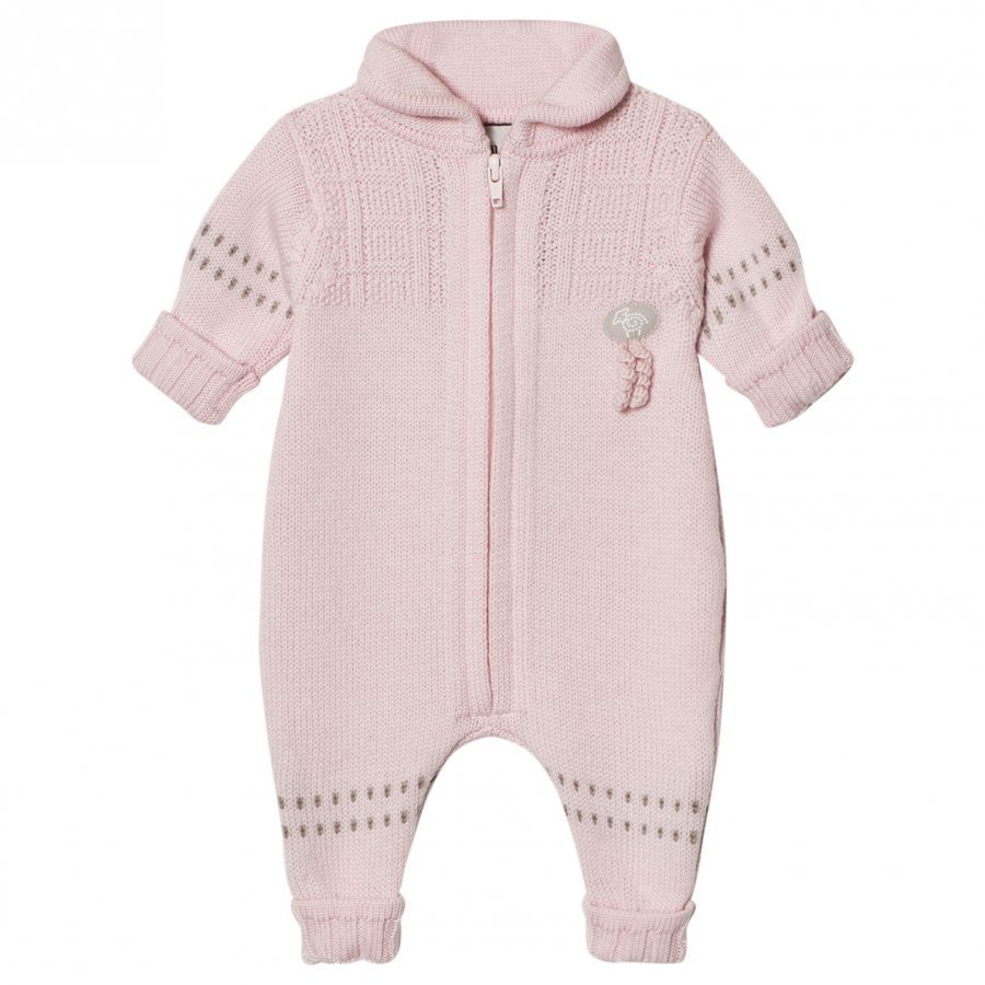 Lillelam Merino Wool Baby Onesie Basic Pink Potkupuku