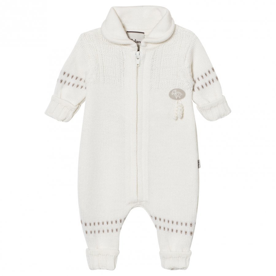 Lillelam Merino Wool Baby Onesie Basic White Potkupuku