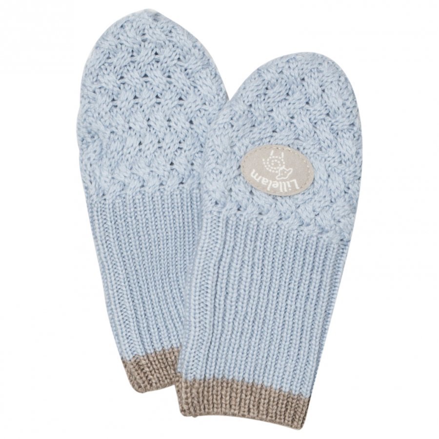 Lillelam Merino Wool Mittens Basic Blue Villalapaset